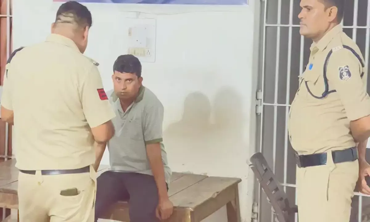 Accused teacher in police custody