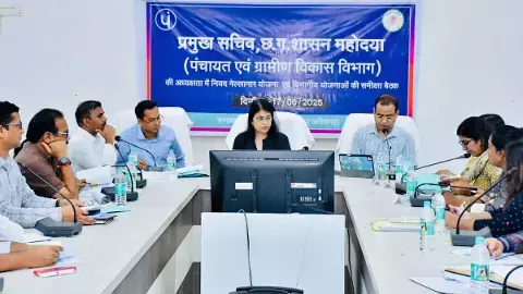 Sukma Chief Secretary meeting Niyad Nellnar scheme rural development works Reviewed