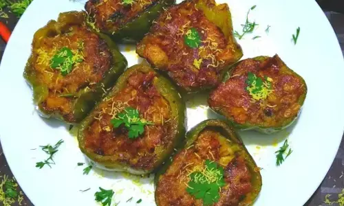 how to make bharwan shimla mirch recipe