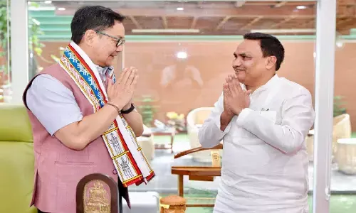 Wakf Board Chairman Salim Raj meeting Union Minority Minister Kiren Rijiju