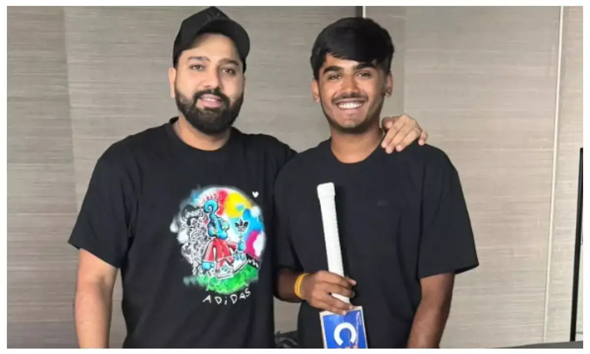 ayush mhatre meet rohit sharma