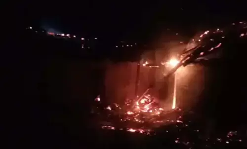 Huge fire broke out in a farmers house