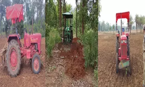 The three tractors seized