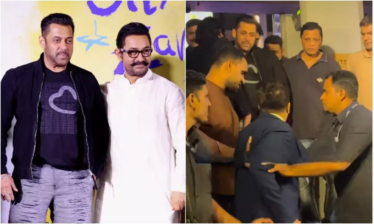 Man Tries to get close to Salman Khan  during Sitaare Zameen Par Premiere, video