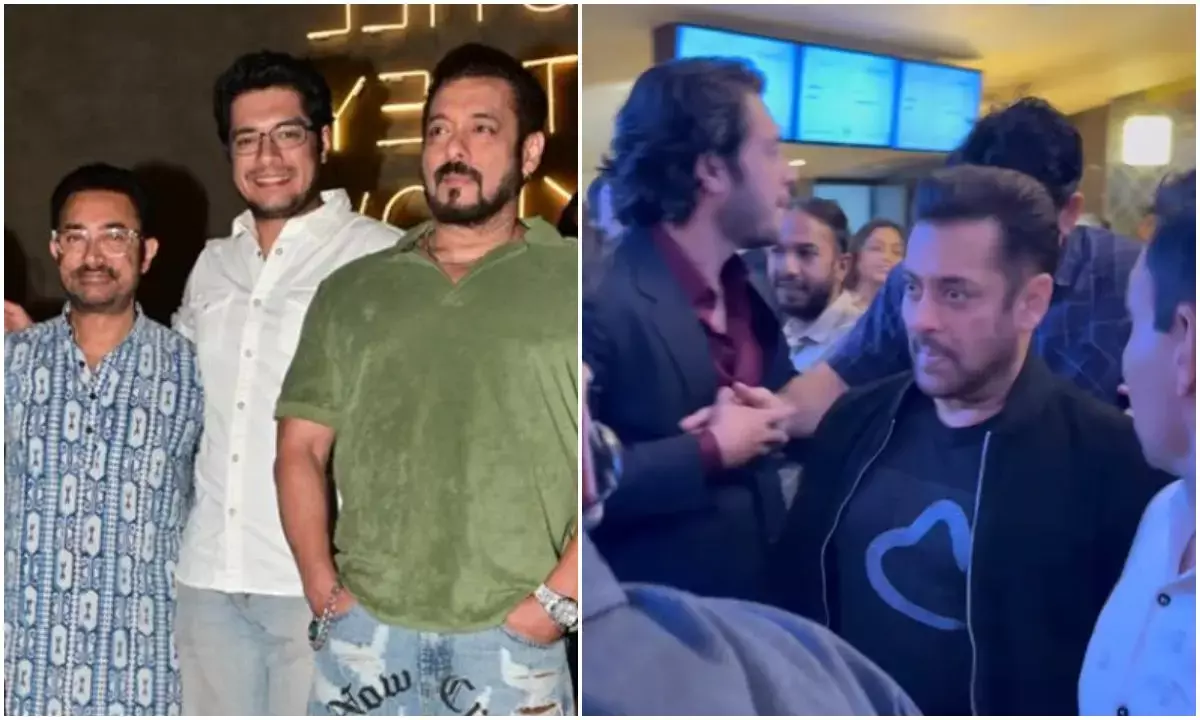 Salman Khan bodyguard pushes Aamir Khan son Junaid at Sitaare Zameen Par premiere, Video