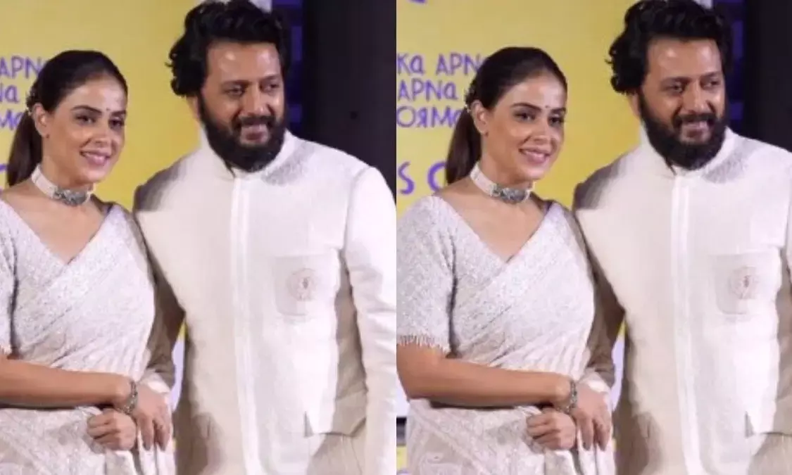 एक्ट्रेस Genelia Dsouza ने पहनी सितारों से सजी सफेद साड़ी, सितारे जमीन पर के प्रीमियर पर आईं नजर