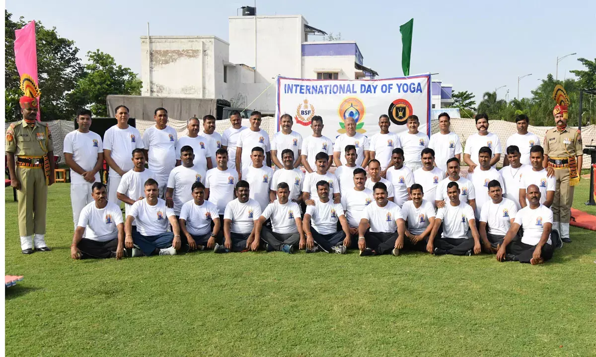 Raipur International Yoga Day Border Security Force Command Headquarters Naya Raipur