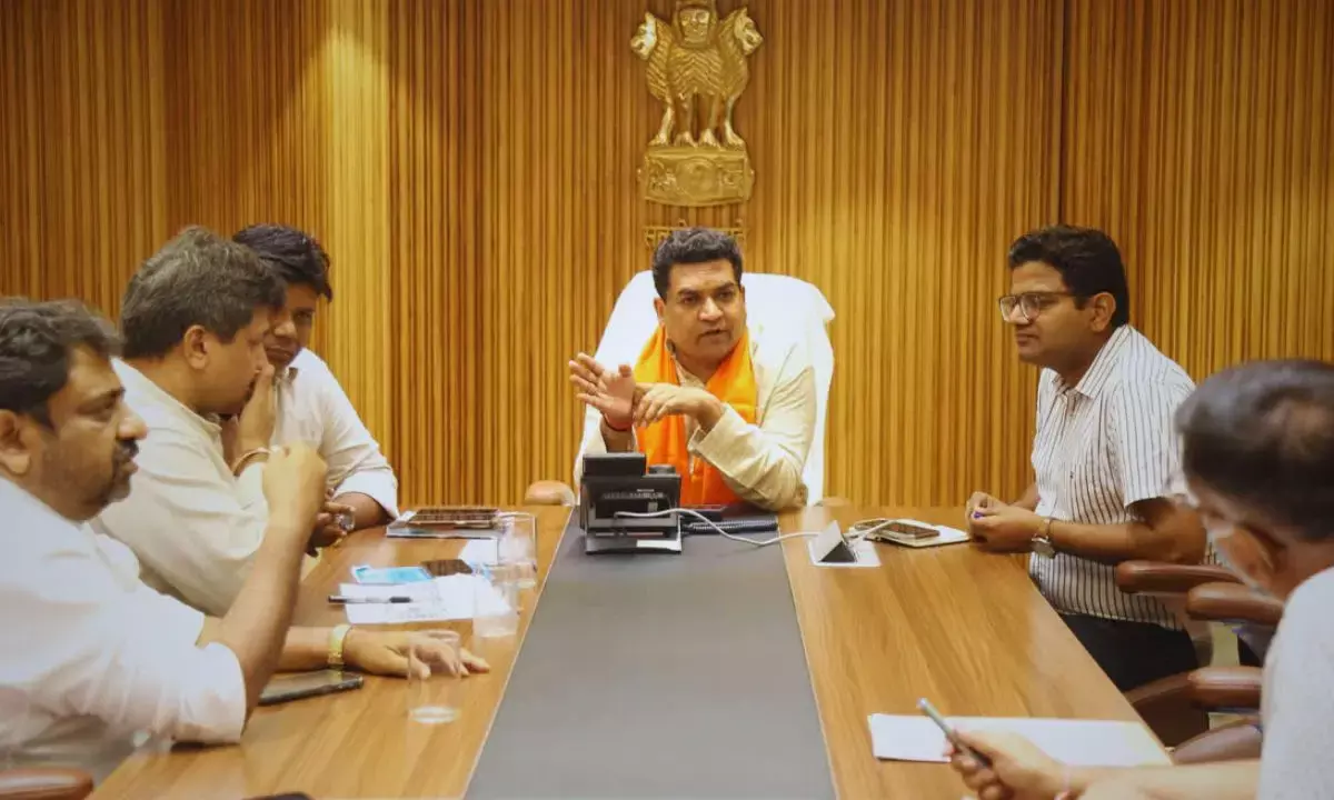 Minister Kapil Mishras meeting with officials