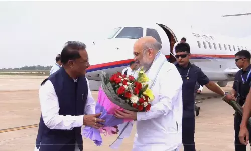 CM Sai welcomed Union Home Minister Amit Shah
