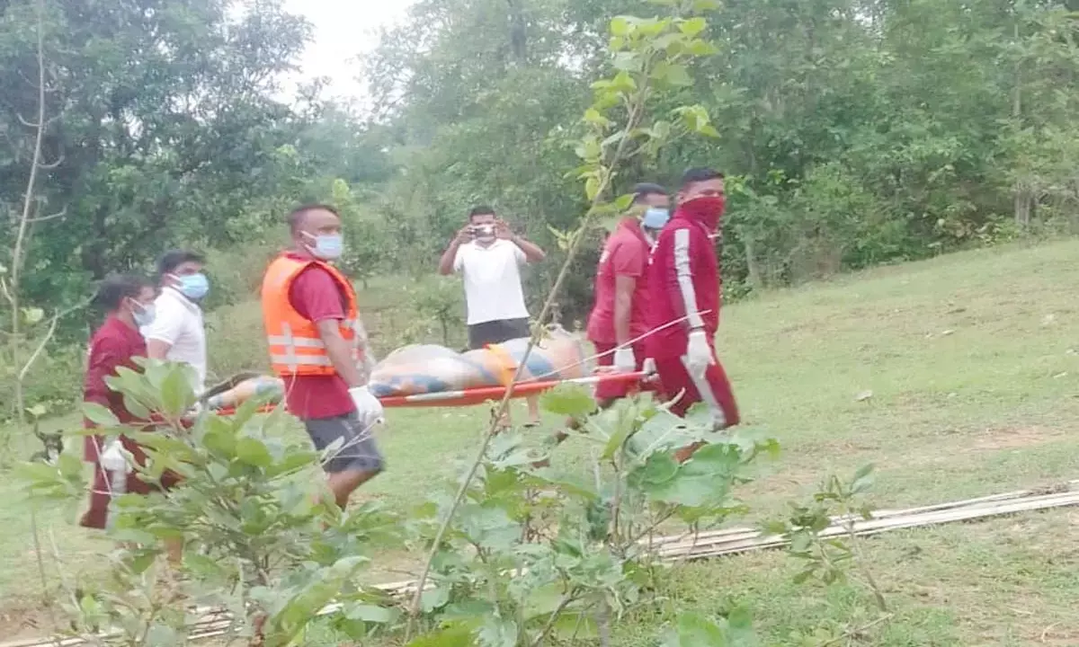 Doing rescue operation Doing rescue operation