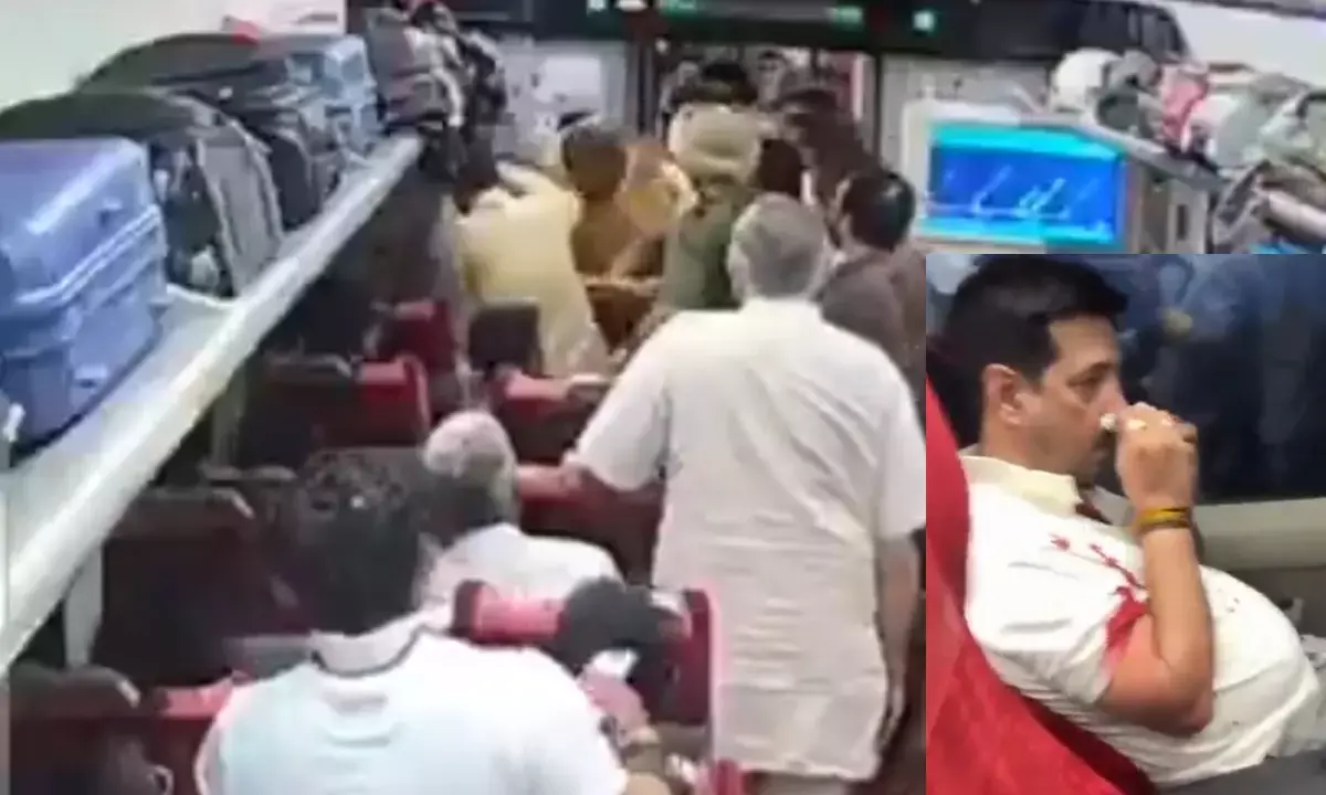 Vande Bharat Viral Video, Vande Bharat Passenger Assault, झांसी स्टेशन मारपीट, बबीना विधायक राजीव सिंह विवाद, वंदे भारत ट्रेन विवाद, वंदे भारत पिटाई वीडियो