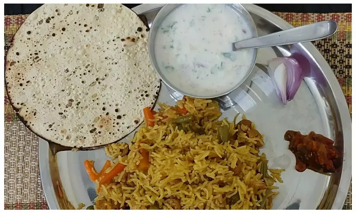 Healthy Indian office lunch