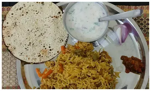 Healthy Indian office lunch