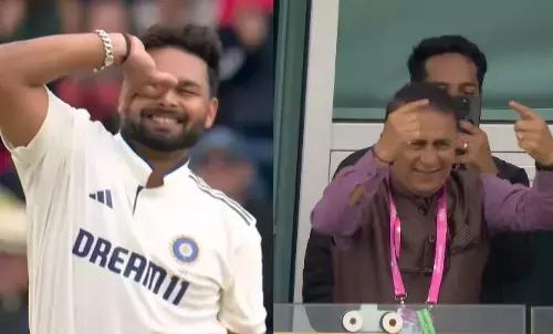 Rishabh Pant Sunil Gavaskar celebration