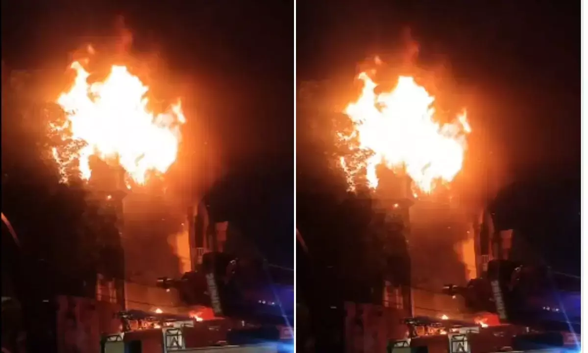 Huge fire broke out in the banquet hall of Moti Nagar
