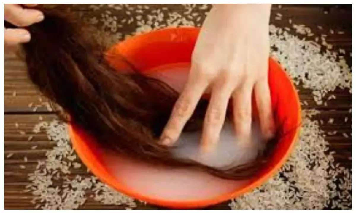 Rice water for hair