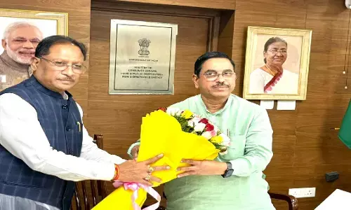 CM Vishnudev Sai arrived to meet Union Minister Prahlad Joshi