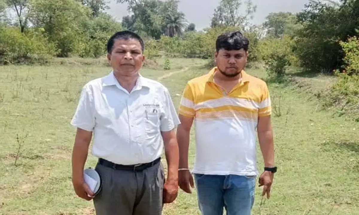 The accused arrived for verification with land owner