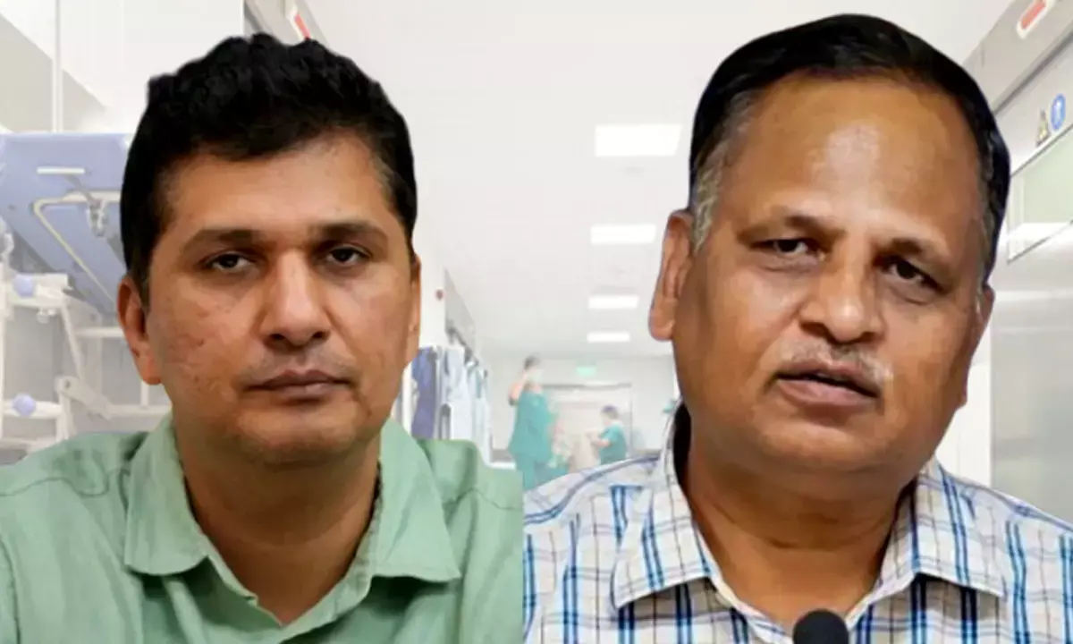 AAP Leaders Saurabh Bhardwaj and Satyendra Jain