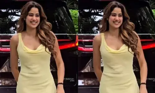 जान्हवी कपूर का परम सुंदरी लुक वायरल! नींबू रंग की ड्रेस में यूथफुल चार्म से मचाया कहर