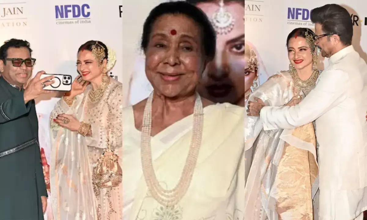 उमराव जान की री-रिलीज़ स्क्रीनिंग में उमड़े सितारे, रेखा ने किया डांस, आशा भोसले के गाने का वीडियो वायरल उमराव जान की री-रिलीज़ स्क्रीनिंग में उमड़े सितारे, रेखा ने किया डांस, आशा भोसले के गाने का वीडियो वायरल