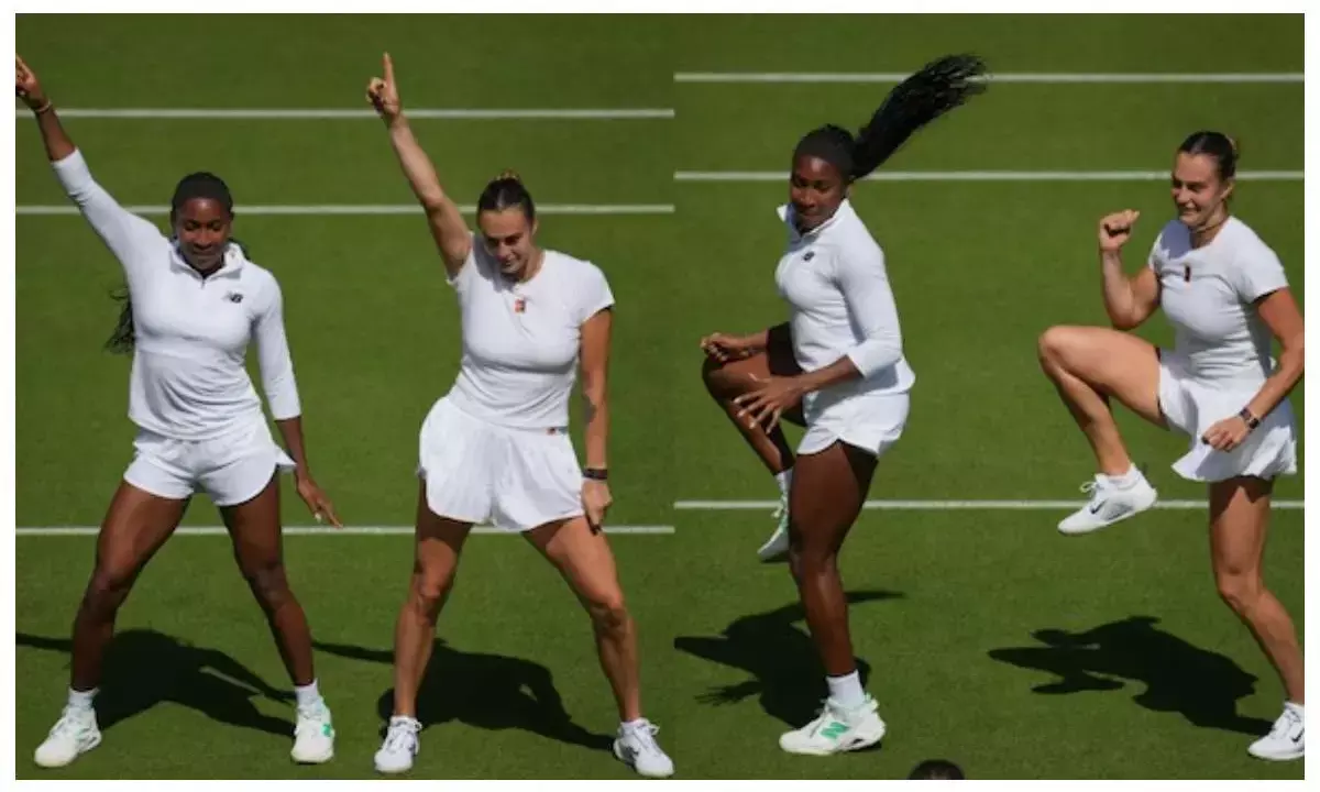 Coco Gauff Aryna Sabalenka TikTok dance video
