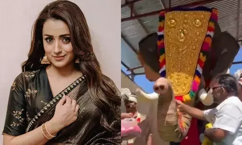 त्रिशा कृष्णन ने मंदिरों को दिया यांत्रिक हाथी ‘गज’ और शाकाहारी भोज, देखें वायरल वीडियो