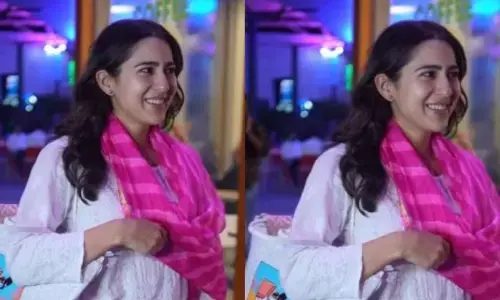 Sara Ali Khan का देसी एयरपोर्ट लुक, व्हाइट सूट और मोजरी में आईं नजर