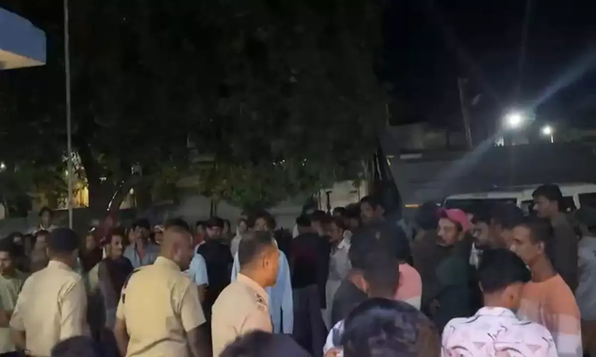 Police team investigating the case