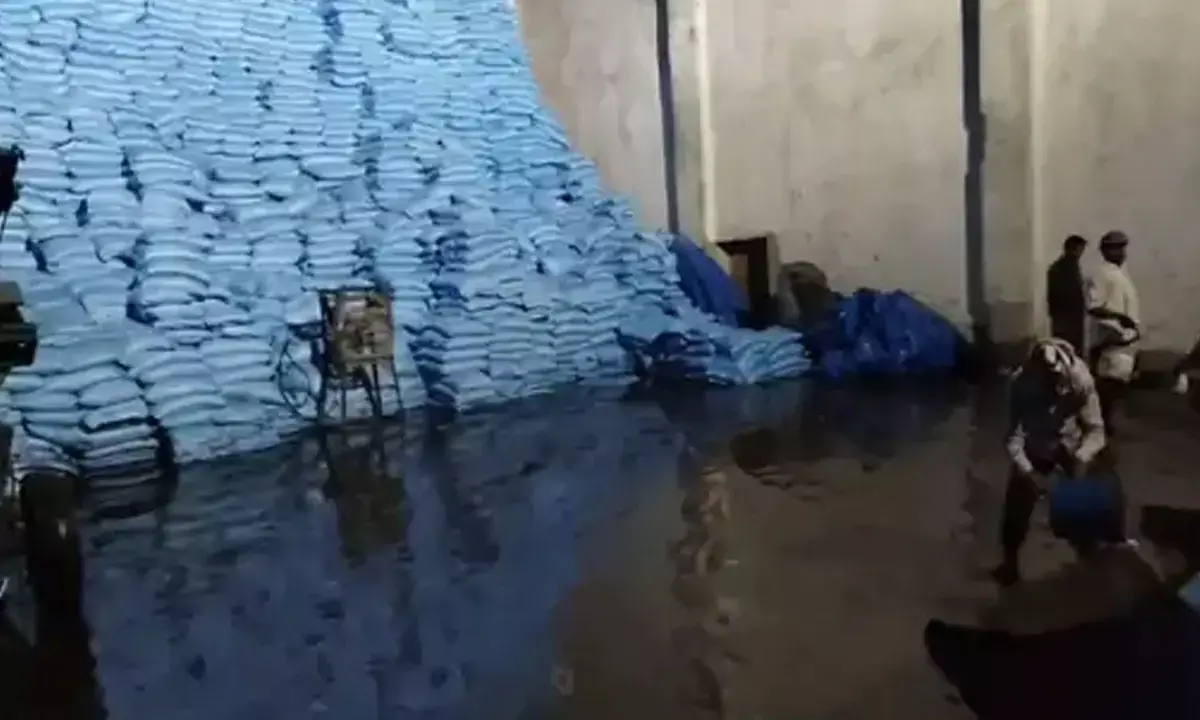 rainwater floods sugar-mill destroys quintals of sugar