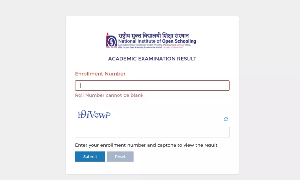 NIOS 10th Result 2025 OUT