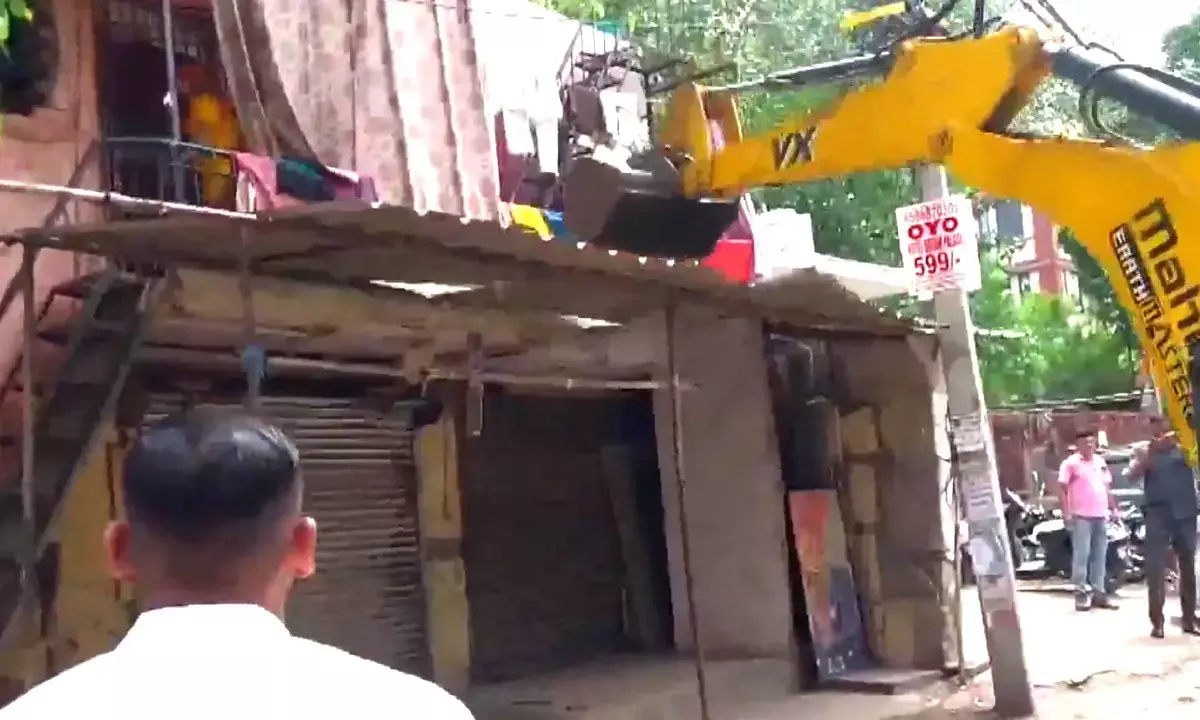 Bulldozer action in Gandhinagar, Delhi