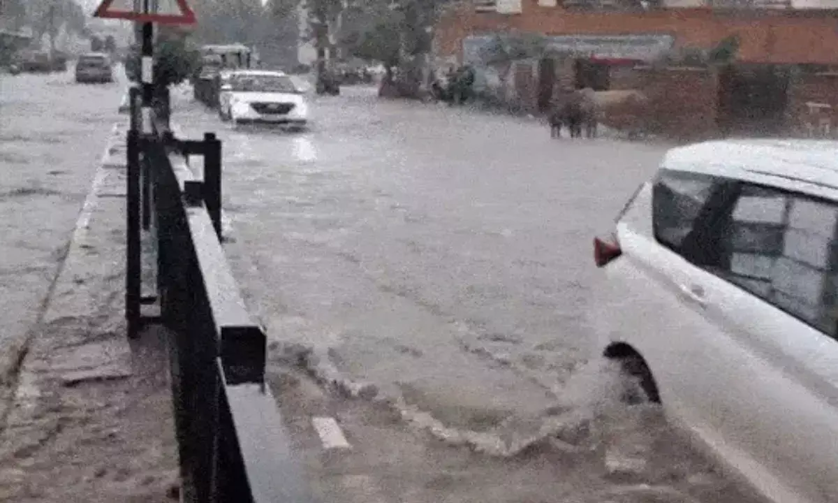 Waterlogging after rain