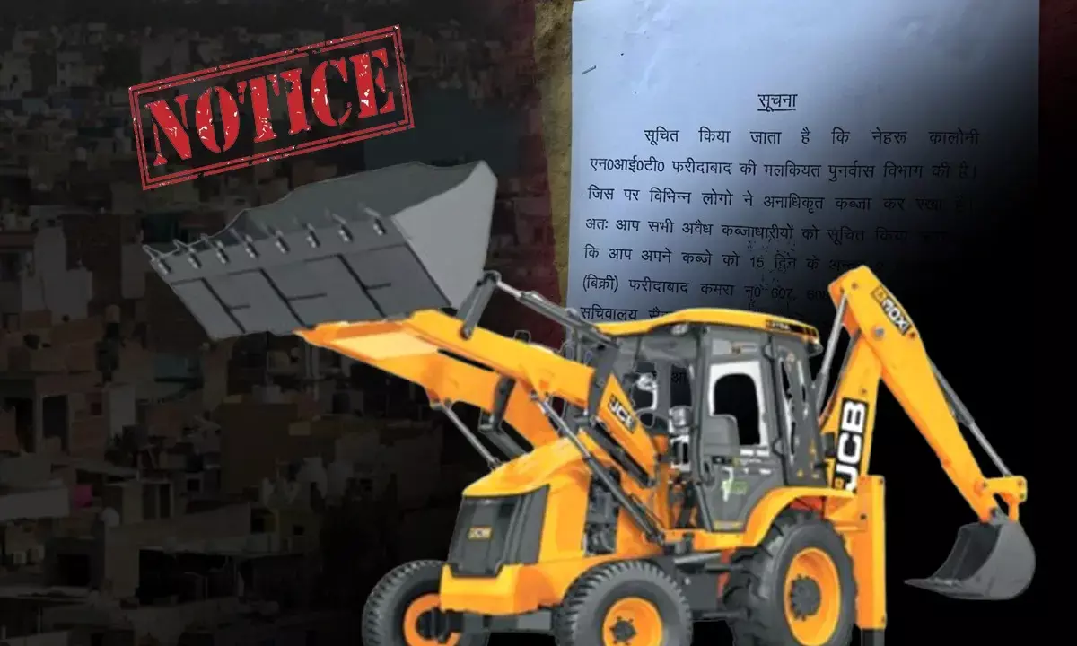 Bulldozer Action in Faridabad