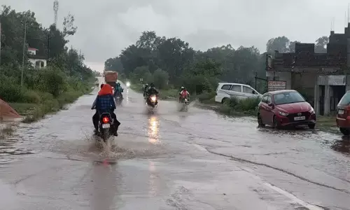 Heavy waterlogging in NH