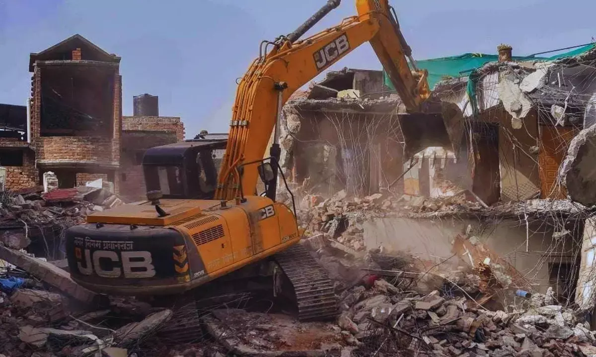 Bulldozer Action in Delhi Cantt