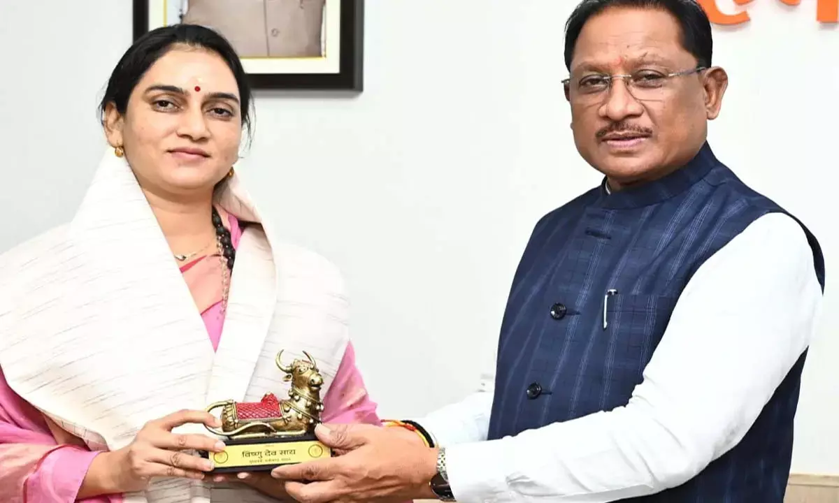 Water Woman Shipra Pathak visit CM Vishnu Deo Sai