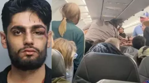 इशान शर्मा फ्लाइट विवाद, भारतीय युवक अमेरिका फ्लाइट, फ्रंटियर एयरलाइंस मारपीट, फ्लाइट में झगड़ा वायरल वीडियो, इशान शर्मा कोर्ट जुर्माना, Indian origin man flight fight USA, Ishan Sharma flight dispute