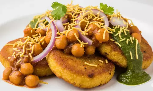 chole tikki chaat recipe in hindi