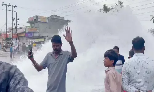water flowing on the road