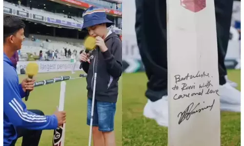 Yashasvi jaiswal meets blind fan