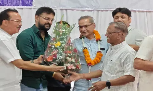 Workers congratulated Dharamchand Bhansali on being elected unopposed president in Sarafa Association elections