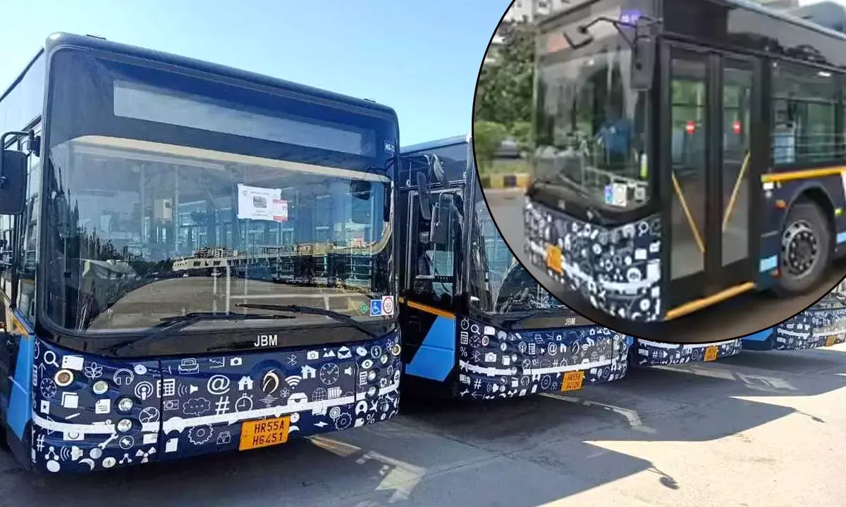 City Buses Run in Gurugram