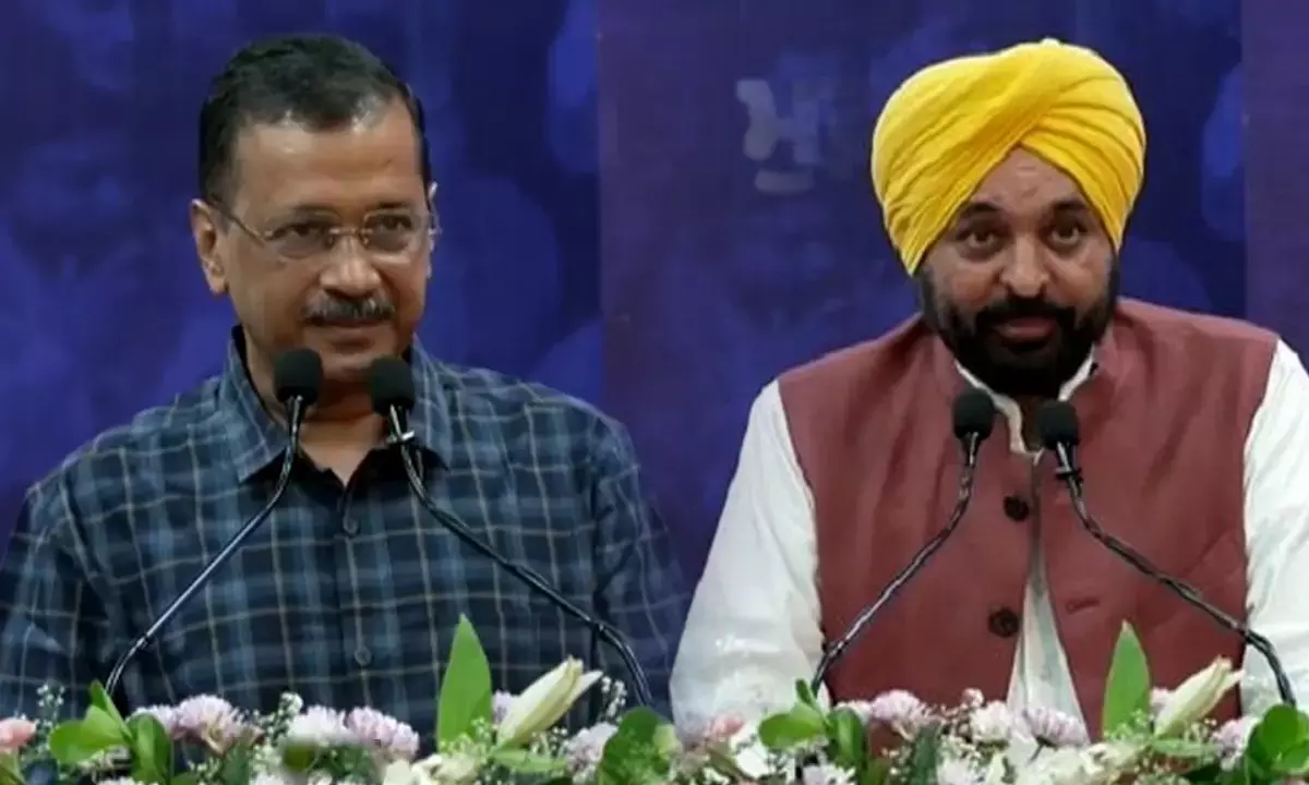 AAP Convenor Arvind Kejriwal and Punjab CM Bhagwant Mann