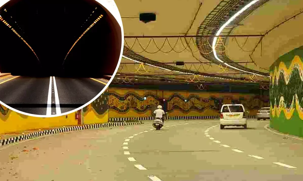 Tunnel Road between Delhi-Gurugram