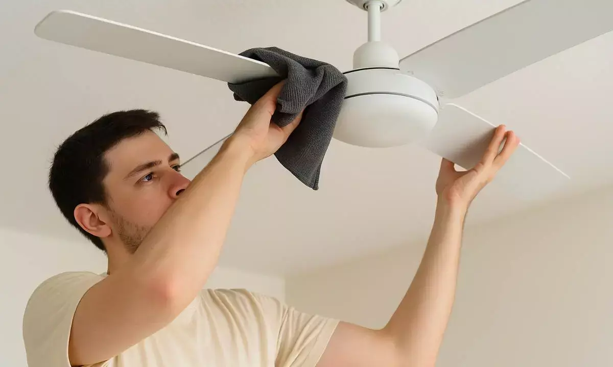 ceiling fan cleaning tips