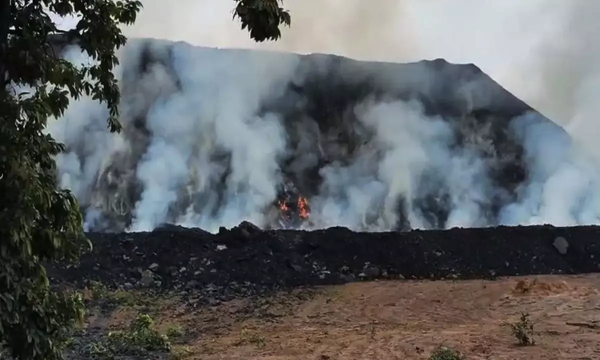Sudden fire in coal mines