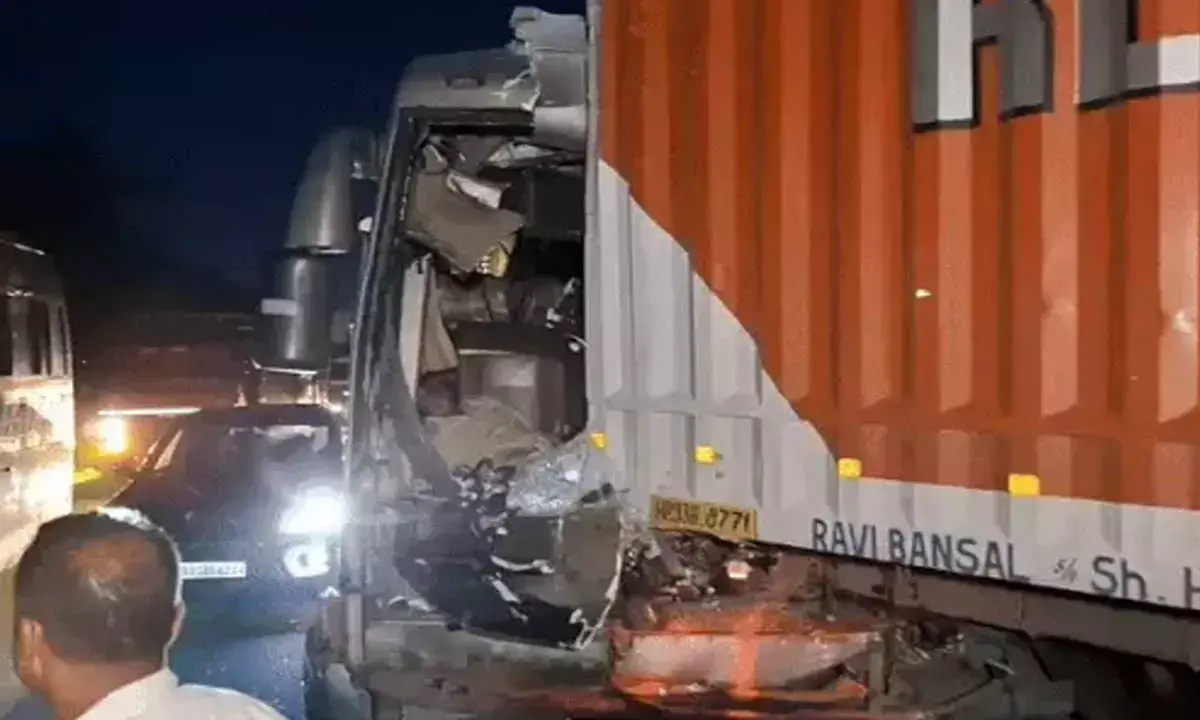 AC bus collided with truck