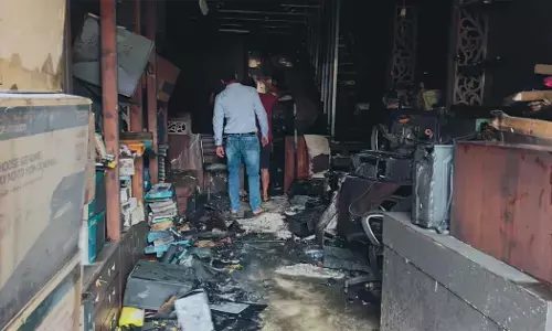 Goods worth lakhs burnt to ashes
