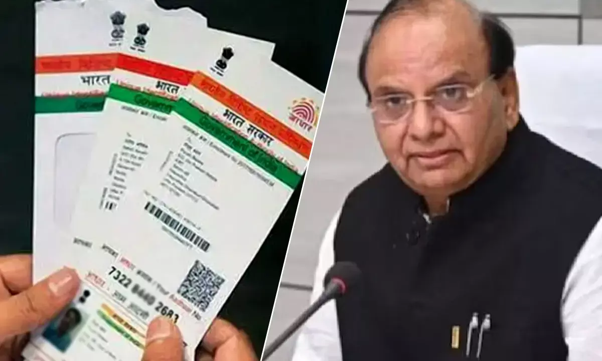 LG VK Saxena instructions for Aadhar Card